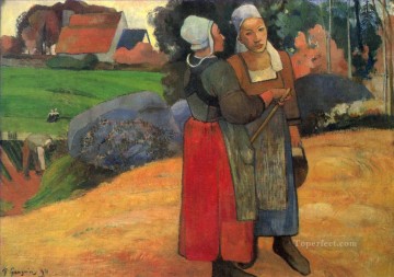 ポール・ゴーギャン Painting - ペイザンヌ ブルトン ブルトンの農民の女性 ポスト印象派 原始主義 ポール・ゴーギャン